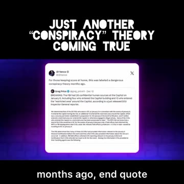 Another conspiracy theory coming true