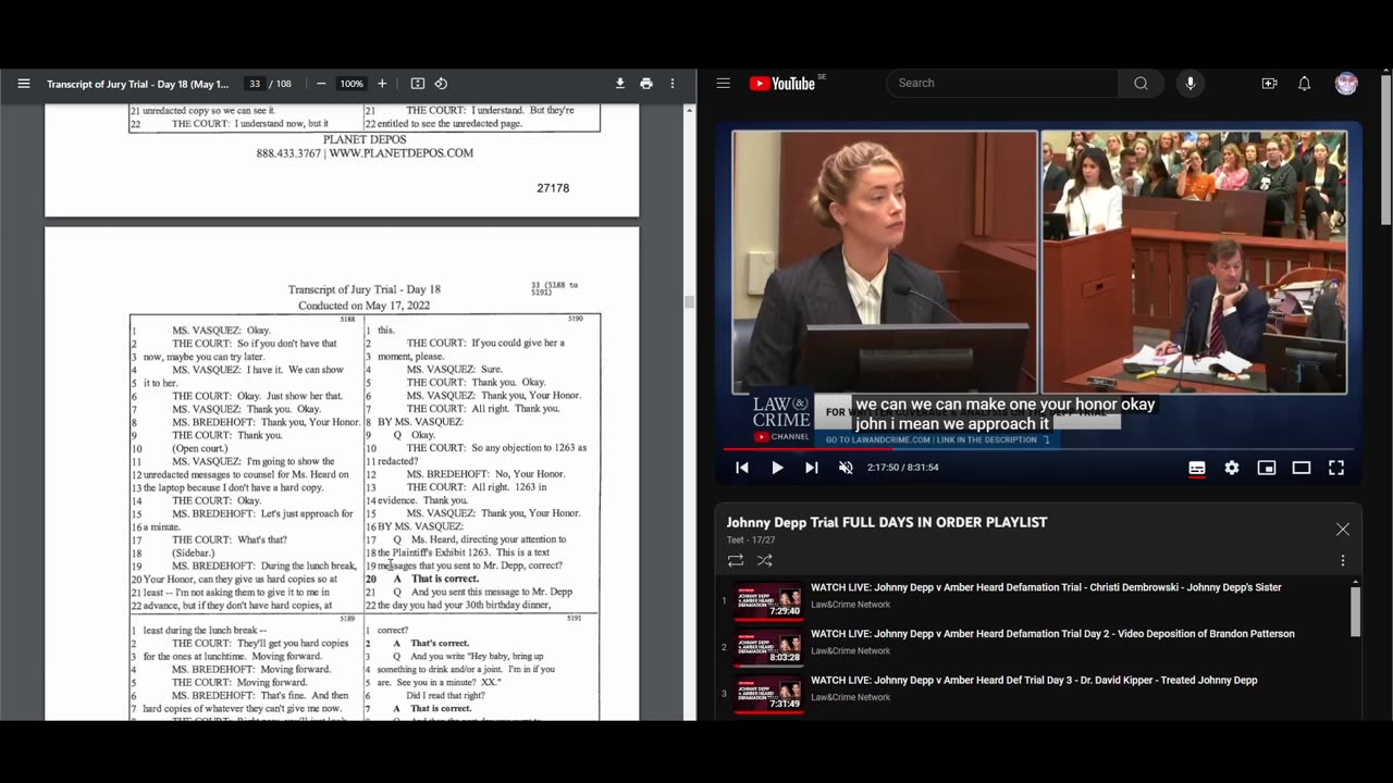 Couples react: Depp vs Heard transcripts of the trial day 17 (part 2)