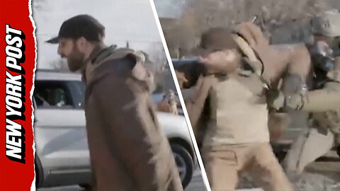 Alex Pretti seen spitting at and kicking out ICE taillight in earlier wild clash with federal agents