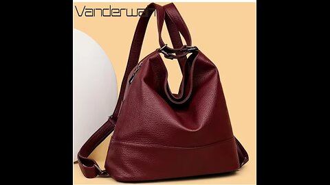 Womens Leather Backpack