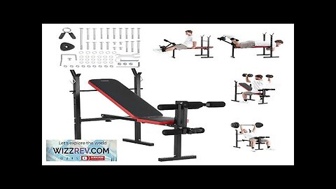 Weight Bench Sit up Bench for Home Gym Strength Training Adjustable Foldable Review