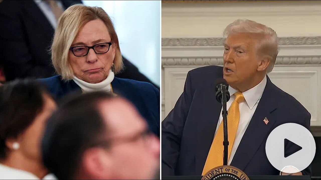 President Trump's interaction with Governor of Maine Janet Mills during the Governors working dinner