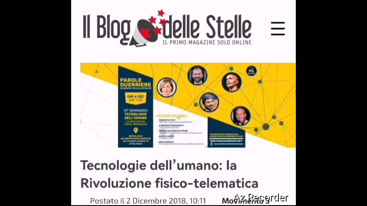 IL MOVIMENTO 5 STELLE (M5S) È FAVOREVOLE AL TRANSUMANESIMO