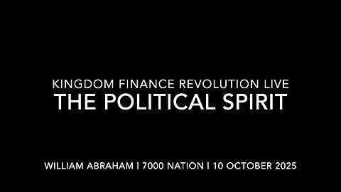 Political Spirit vs Kingdom—Choose the Right Leaven | Kingdom Finance Revolution Live | 10 Oct 2025