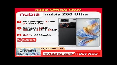 Global Version Nubia Z60 Ultra 64MP Main 6.8‘’ 5G Phone Snapdragon 8Gen3 Review