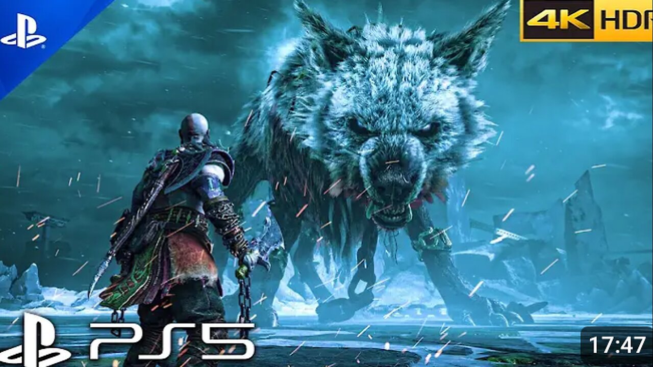 [ PS5 ] God of war Ragnarok- Kratos vs Fenrir | Ultra graphics game