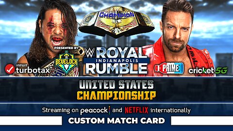 Royal Rumble 2025: Shinsuke Nakamura vs. LA Knight - Custom Match Card