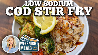Low Sodium Cod Stir Fry on the Blackstone Griddle