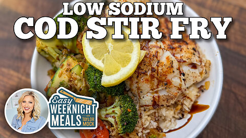 Low Sodium Cod Stir Fry on the Blackstone Griddle