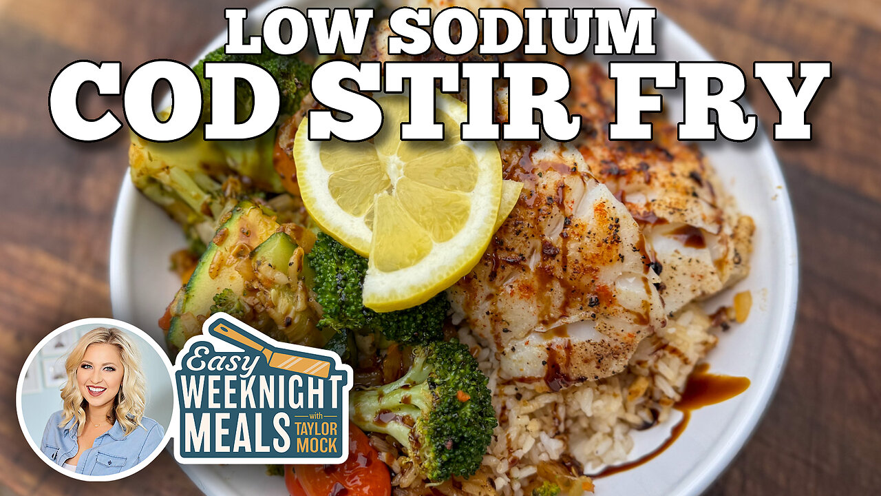 Low Sodium Cod Stir Fry on the Blackstone Griddle
