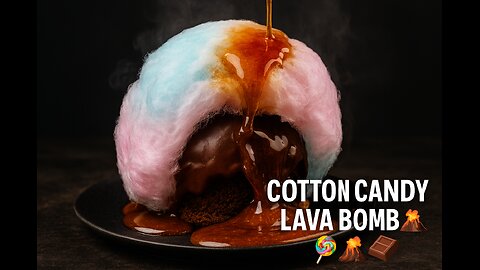 Cotton Candy Lava Cake Bomb 🍭🌋🍫 | FlavorVille Viral Dessert