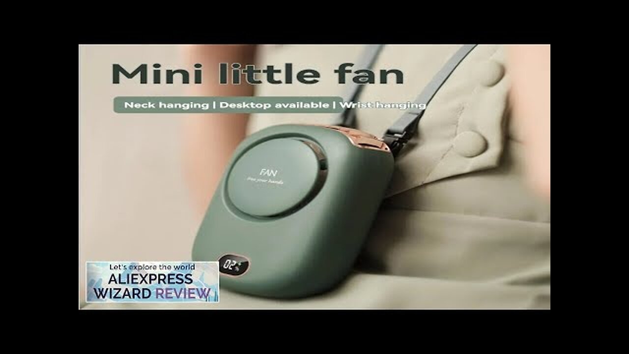 New Mini Display Neck Fan Outdoor Portable Handheld Creative USB Charging Small Review