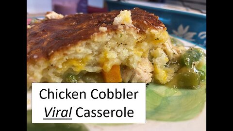 Chicken Cobbler with Red Lobster Cheddar Bay Biscuit Mix Viral TikTok Recipe