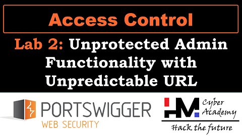 Access Control 2 | Unprotected Admin Functionality with Unpredictable URL #BugBounty #portswigger