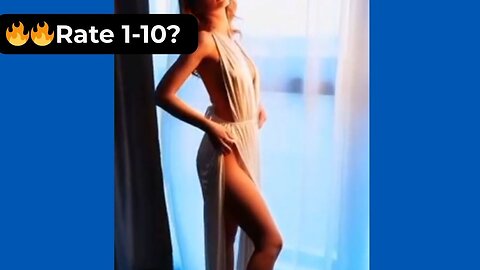 🔥 Rate Her Body in This Long White Dress 1-10? 😍 Supermodel 4K