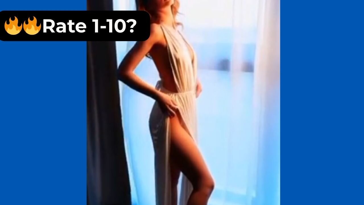 🔥 Rate Her Body in This Long White Dress 1-10? 😍 Supermodel 4K