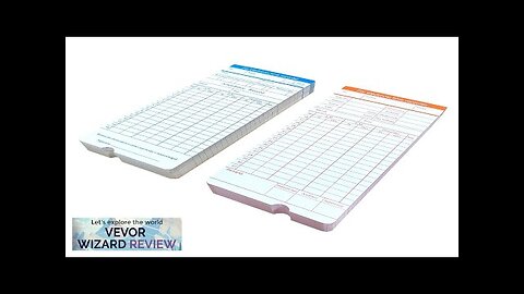 VEVOR Time Cards Monthly Timesheets 100 pcs 6 Columns Two-sided Orange Review