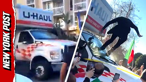 U-Haul plows into crowd at Iran protest in Los Angeles as chaos erupts on video
