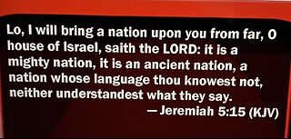 11/3/25 Jer 5:15 FATHER sent the evil nation of Freemasonry upon us. Why? Pt2