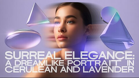 Surreal Elegance: A Dreamlike Portrait in Cerulean and Lavender (AI Short)