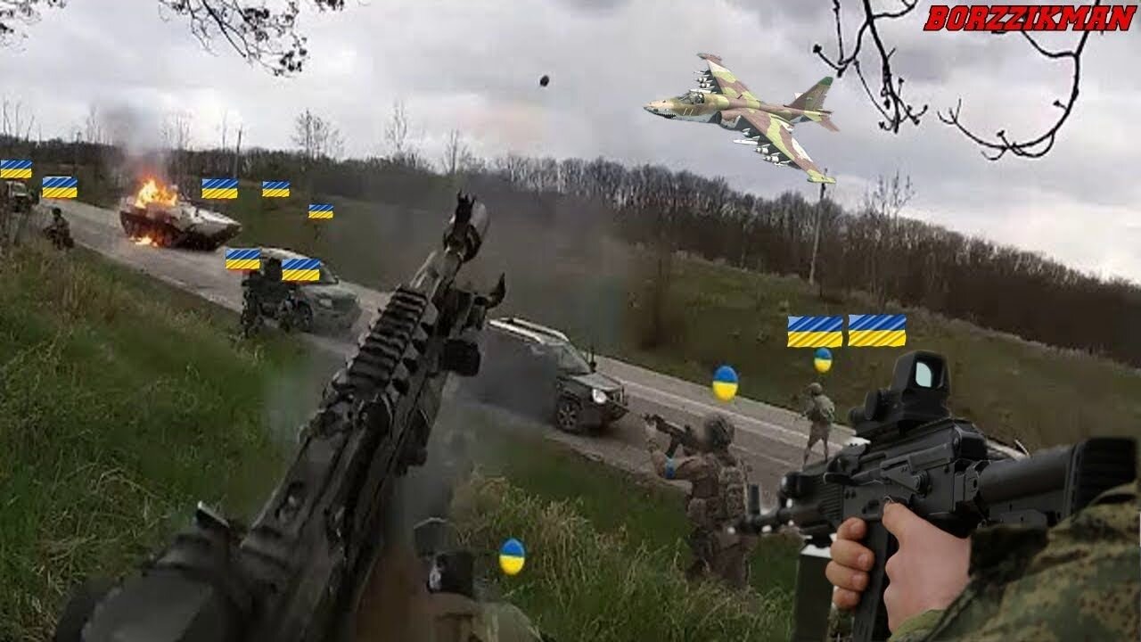 Ukrainian Soldiers Along With Armed Civilians Attacked The Ukrainian Army In KRASNOGOROVKA