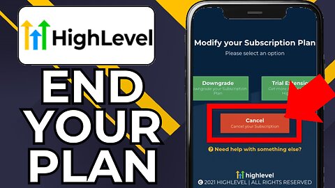 HOW TO CANCEL GOHIGHLEVEL SUBSCRIPTION