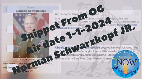 Snippet from OG Airdate 1-1-2024 Norman Schwarzkopf Jr