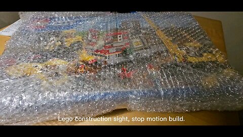 Lego construction site, stop motion build by my 10 year old daughter