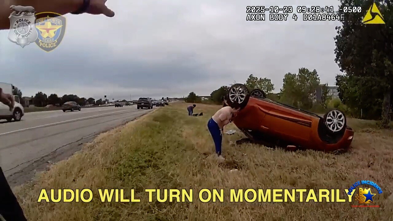 Fort Worth Officers Save Infant Pinned Under Overturned Vehicle on I-30
