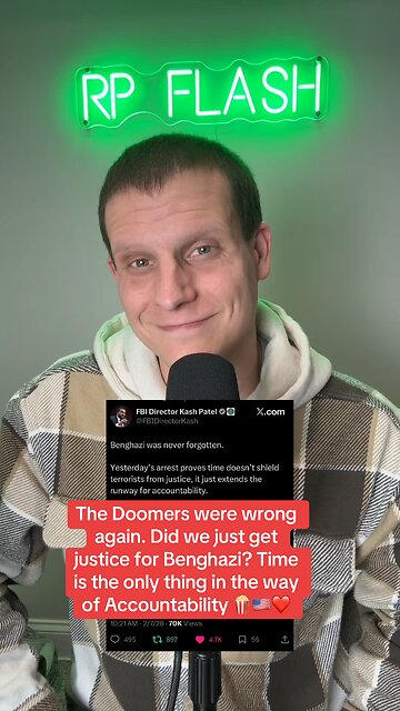 The doomers were wrong again. Kash Patel just gave us justice for Benghazi