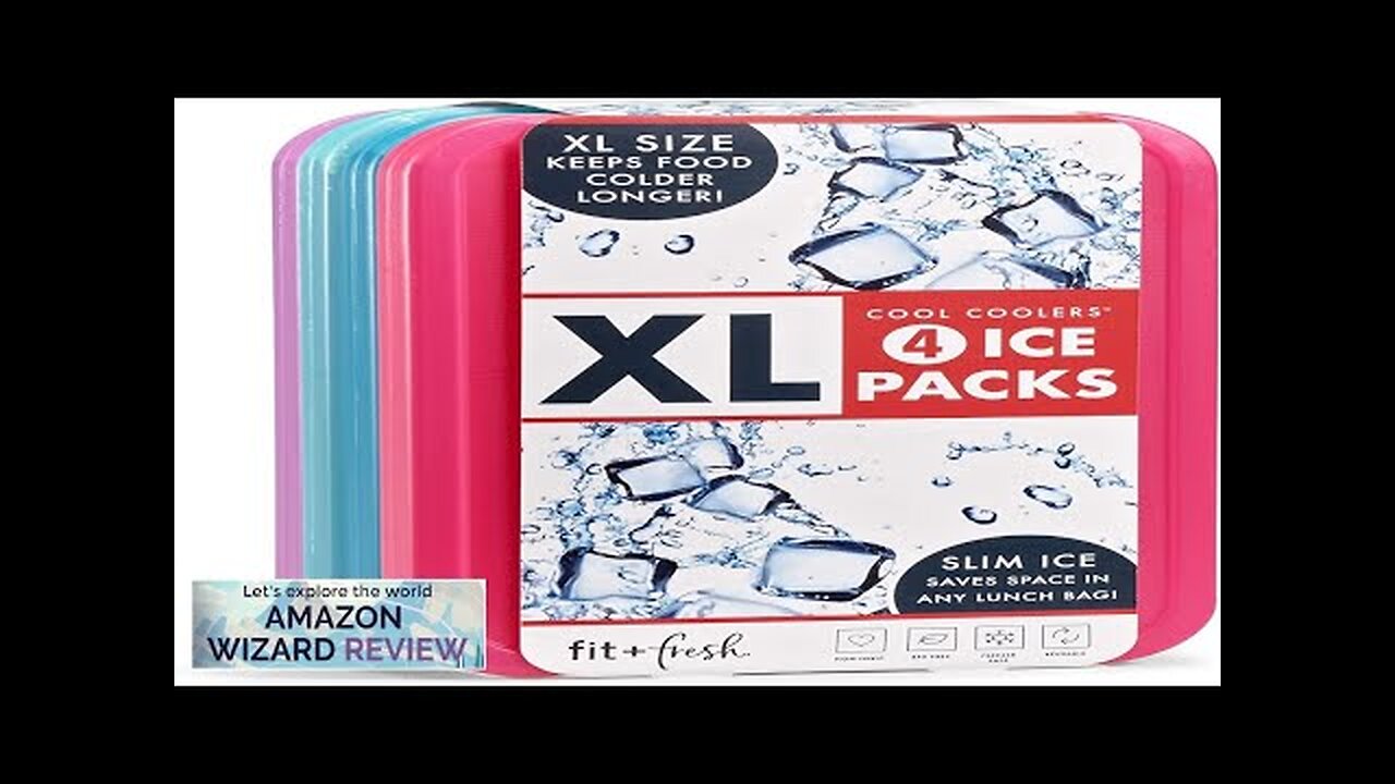 Cool Coolers by Fit & Fresh 4 Pack XL Slim Ice Packs Review