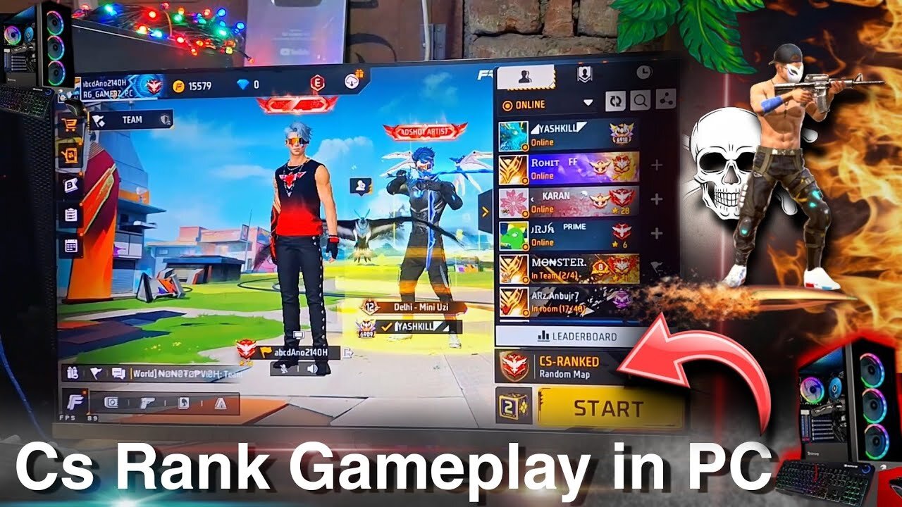 Bahut Dino Ke Baad Cs Rank Khela 🥵 Pc handcam gameplay video 📹 GARENA FREE FIRE ♥️ #freefire