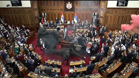 Chaos in Serbian Parliament