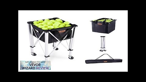 VEVOR Foldable Tennis Ball Hopper Holds 150 Tennis Balls Lightweight Aluminum Alloy Review