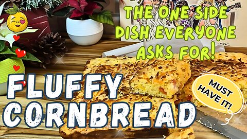 The ONE Side Dish Everyone Asks For! 🤫 Fluffy Festive Christmas Cornbread Better Than Cake