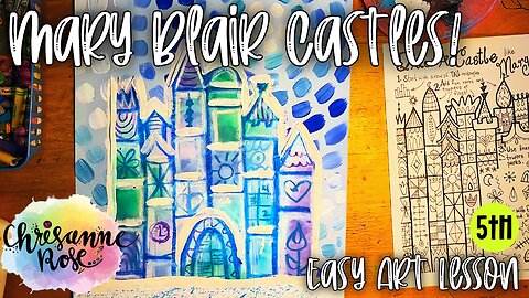 Draw an Icy Castle Inspired by Mary Blair! Easy Art Lesson for Homeschools and Classrooms