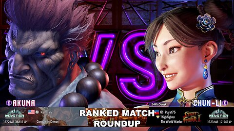 Kuya Kalbo SF6 Ranked Roundup. Chun Li Master Rank [Hori Fight Stick]