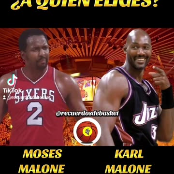 MOSES MALONE VS KARL MALONE #MosesMalone #KarlMalone #nba #baloncesto #basketball