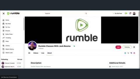 Rumble Classes With Jack Bosma