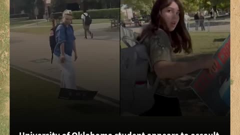 University of Oklahoma student appears to assault TPUSA member, others kick or remove yard signs