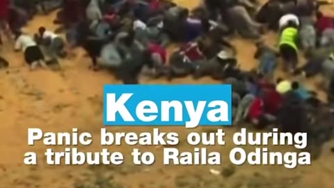 Depopulation in progress, Nairobi Kenya 🤦‍♂️☠️⚠️ Kenya Panic breaks out during a tribute to Raila Odinga