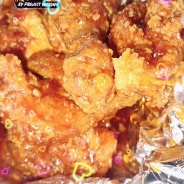 Food) Sweet and spicy Half a chicken delivered/ 치킨 반마리.