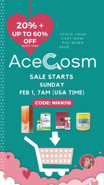 ACECOSM 20-60% OFF (CODE: NIKKI10) STOCK YOU CARTS TODAY! BUY TOMORROW