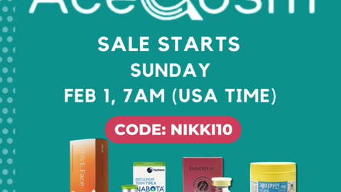 ACECOSM 20-60% OFF (CODE: NIKKI10) STOCK YOU CARTS TODAY! BUY TOMORROW