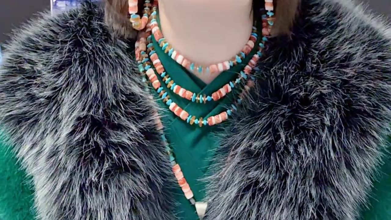 20251019-07 Natural Original Turquoise Plain Pendant Flat-Grain Shiny