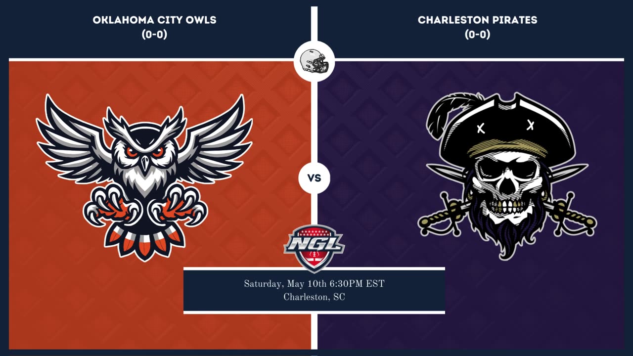 Oklahoma City Owls vs. Charleston Pirates | National Gridiron League