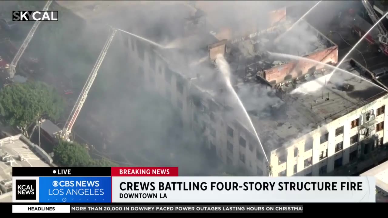 DEVELOPING! Los Angeles: Major emergency structure fire in Downtown.