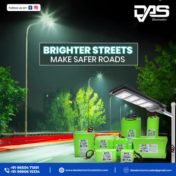 Brighter Streets Make Safer Roads | Solar light battery manufacturer in India