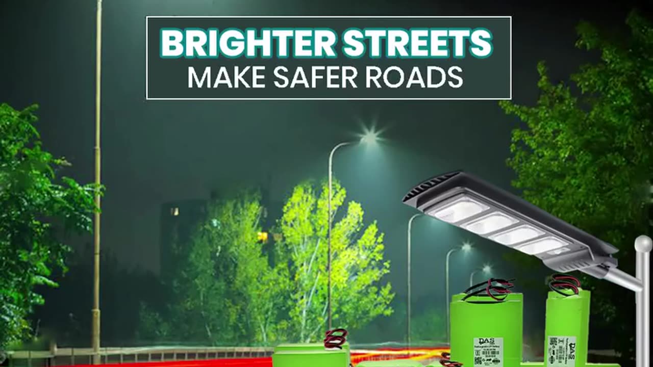 Brighter Streets Make Safer Roads | Solar light battery manufacturer in India