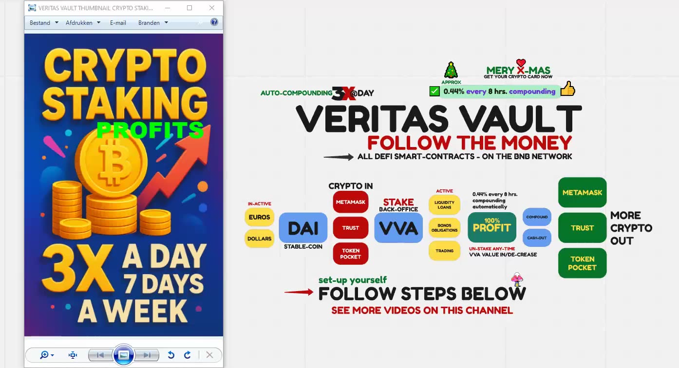 VERITAS VAULT - FOLLOW THE MONEY - CRYPTO STAKING PROFITS 3X A DAY - TOP TEAM ROB BUSER